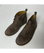 Lands End Boys Chocolate Brown Chukka Boots Size 3 Suede Cool Dude Non-slip - $426.35 MXN