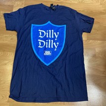 Bud Light Shirt Dilly Dilly Knights Beer Short Sleeve Gray Men Large Cotton Poly - £7.00 GBP