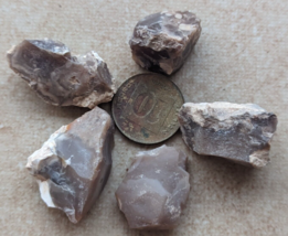 5 small Natural MINERAL Rough Raw FLINT Ancient Stone Rock Modiin Israel #7 - £2.72 GBP
