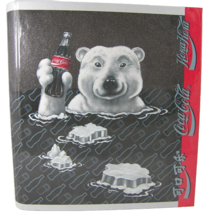 Coke Coca-Cola Polar Bear 3 Ring Curveback Binder Notebook + Chinese &amp; R... - £15.17 GBP