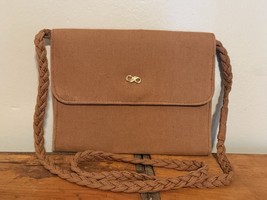 Mootsies Tootsies 80s Nylon Rayon Envelope Purse Braided Strap Bag Mom V... - $12.60