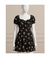 Arula Black Floral Ruffle Mini Dress - Size A (M) - €21,39 EUR