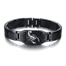 Personalize Mens Stylish Scorpion Cross Shield Images Chain Bracelets with Uniqu - £25.73 GBP