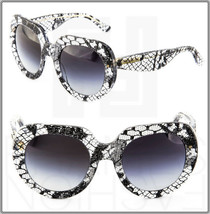 Dolce &amp; Gabbana 4191 BLACK LACE Crystal Acetate Butterfly Sunglasses DG4191P - £153.72 GBP