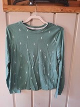 Polo Ralph Lauren Unisex All Over Print Green Long Sleeve Tee NWT Sz M - $34.65