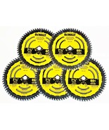 5 DEWALT 7-1/4 CARBIDE TIPPED CIRCULAR SAW FINISH BLADES 60T 60 TOOTH DW... - $118.99