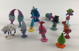 DreamWorks Trolls Movie Mini Figures Toppers PVC Toy 12pc Lot Cloud Guy Cooper - £19.38 GBP