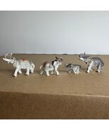 Vintage Ceramic Elephant Figurines Micro Miniature Gray Baby Animals - €26,03 EUR