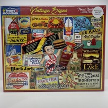 Vintage Signs By Lois B. Sutton White Mountain Puzzles 1000 Pieces New USA - $14.84