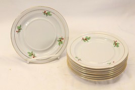Tienshan Holiday Hostess Christmas Saucers 6-1/8&quot;  Lot of 8 Xmas - $15.67