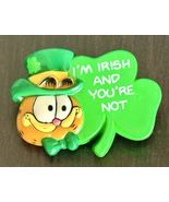 Garfield Pin St Patricks Day I’m Irish And You’re Not 1978 United Featur... - $24.75