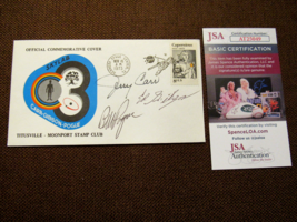 Bill Pogue Ed Gibson Jerry Carr SKYLAB-3 Astronauts Signed Auto 1973 Cover Jsa - £198.79 GBP