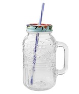 Pioneer Woman ~ Cassie ~ 32 oz Clear Glass Mason Jar ~Drinking Glass ~ L... - $41.00 CAD