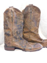 Vintage Dan Post Cross Brown Cowboy Boots 7.5M - £19.13 GBP