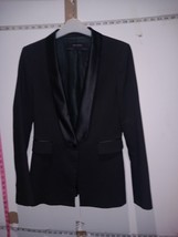 Zara Womens Black Blazer Jacket Size Uk M Express Shipping - £31.37 GBP