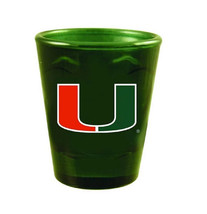 Miami Hurricanes NCAA 2383 Collectible Swirl Shot Glass 2 oz Green - $9.85