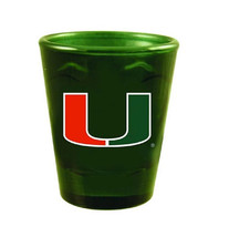 Miami Hurricanes NCAA 2383 Collectible Swirl Shot Glass 2 oz Green - £7.36 GBP