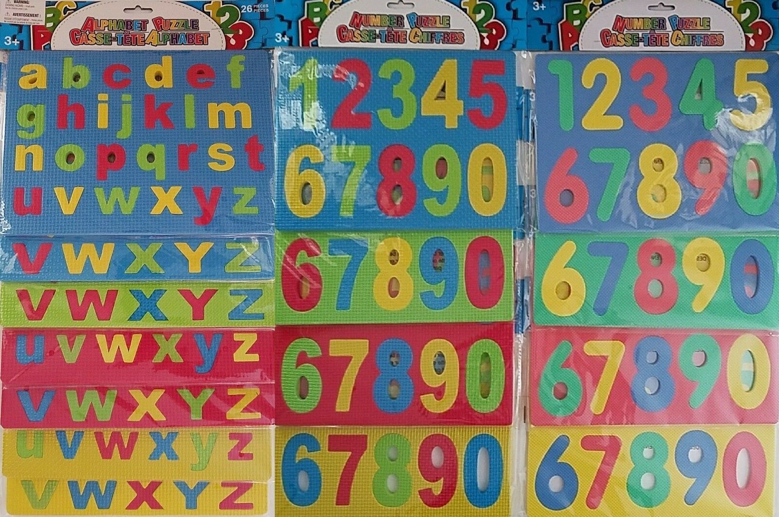 Learning Letter &amp; Number Foam Puzzles, Select: Puzzle &amp; Color L72 - $3.49