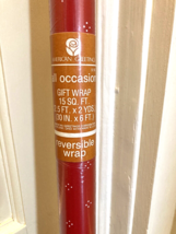 American Greetings REVERSIBLE Roll Wrapping Paper Gift Wrap 30&quot; x 6&#39; NEW... - $12.86