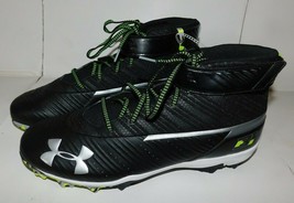 Under Armour 3H Black White Cleats Shoes Size 14 Brand New No Tags - £31.38 GBP