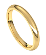 18k Yellow Gold 2.5 MM Half Round Comfort Fit Band - £497.01 GBP+