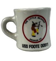 Vintage USS FOOTE DD-511 Little Beavers w Song Ceramic Coffee Mug Cup US... - £19.12 GBP