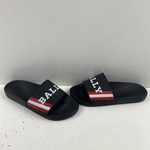Bally Black/Red Stripe Rubber Slide Sandals Men’s Size 43 - £78.29 GBP