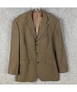 Kasper Blazer Suit Men&#39;s Size 44T Brown Pure New Wool Adults - $365.56 MXN