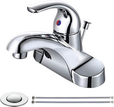 WOWOW Bathroom Faucet 1 Handle Low Arc Single Handle 4 inch Centerset Ba... - £34.60 GBP