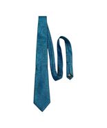 NWT Geoffrey Beene Teal Paisley Silk Tie Mens Necktie Crystal Paisley - $21.60