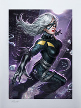 Alexandra Pascenko Sideshow Exclusive Black Cat Marvel Comic Art Print Spiderman - £154.79 GBP