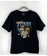 Looney Tunes Black Mens T Shirt Size Large Black Graphic Tee Short Sleeve - €12,94 EUR