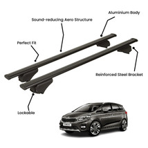 2 Pcs Black Roof Rack Cross Bars For KIA  CARENS SW 2013-2021 - $128.60