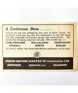1954 United British Caravan Earls Court Expo Advertisement Automobilia E... - €17,21 EUR 1954 United British Caravan Earls Court Expo Advertisement Automobilia E... - €17,21 EUR