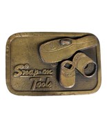 VINTAGE Snap On Tools Mechanic BELT BUCKLE Hit Line USA Brass Metal Heavy - €33,14 EUR