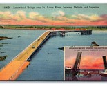 Arrowhead Bridge Duluth Minnesota MN  Linen Postcard V18 - £1.51 GBP