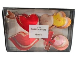 Valentine Love Cookie Cutters Martha Stewart Cooper Plate Stainless Steel - NIB! - £15.31 GBP