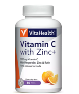 60 TABLETS VitaHealth Vitamin C With Zinc EXPRESS SHIPPING TO USA - $95.80 CAD