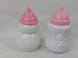 Fisher Price Little Mommy Doll Bottle Pretend Pink White Lot of 2 - $12.95