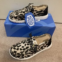 Hey Dude - Women&#39;s Wendy Leopard Sparkle Woven Slip-On Shoes Tan Size 6 - $39.35
