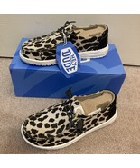 Hey Dude - Women&#39;s Wendy Leopard Sparkle Woven Slip-On Shoes Tan Size 6 - $53.81 CAD