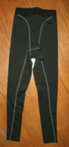 NEW Kids Base Layer Pants sz 6 black microfiber thermal underwear winter bottoms - £6.03 GBP