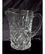 Vintage ANCHOR HOCKING 4.625&quot; Mini Pitcher / Creamer PRESCUT Pattern Glass - €4,32 EUR
