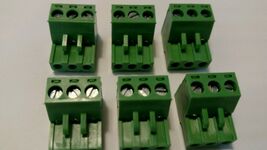 Set of 6 / 3 pin - 5.08mm /  Pluggable Connector -Terminal Block - Phoen... - $13.27