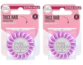 Set of 2 invisibobble Extra Hold Hair Elastics - The Secret Purple - 6ct - £7.03 GBP