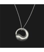 Tiffany &amp; Co. Elsa Peretti Eternal Circle Pendant Necklace Sterling Silv... - $272.25