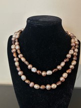 HONORA 14k clasp Ming Baroque Pink Purple Peach Pearl Necklace   - £155.03 GBP