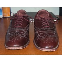 ROBLEE Men’s Wingtip Loafers Burgandy US Size 11 D Lace-Up - £17.27 GBP