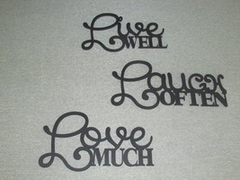 Live well Laugh often Love much Wood Wall Words Wall Art Accents Sign - £23.94 GBP