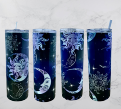 20 oz. Celestial Sun &amp; Moon Tumblers/BOHO Tumblers - £15.80 GBP